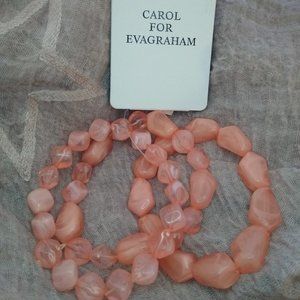 Bracelets | Peachy Pink -  Set of 3